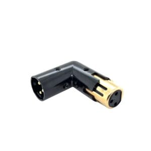 Cyberdyne CZK-1417 XLR (Cannon) Male to XLR (Cannon) Female Right Angle Adaptor