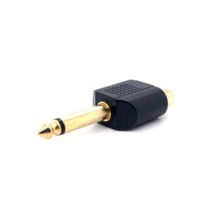 Cyberdyne CZK-320 6.35mm Mono Male to 2RCA Female Adaptor