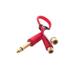 Cyberdyne CZK-683 6.35mm Mono Male to 2RCA Female Cable