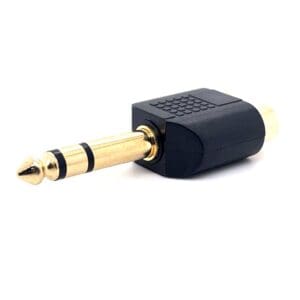 Cyberdyne CZK-760 6.35mm Stereo Male to 2RCA Female Adaptor