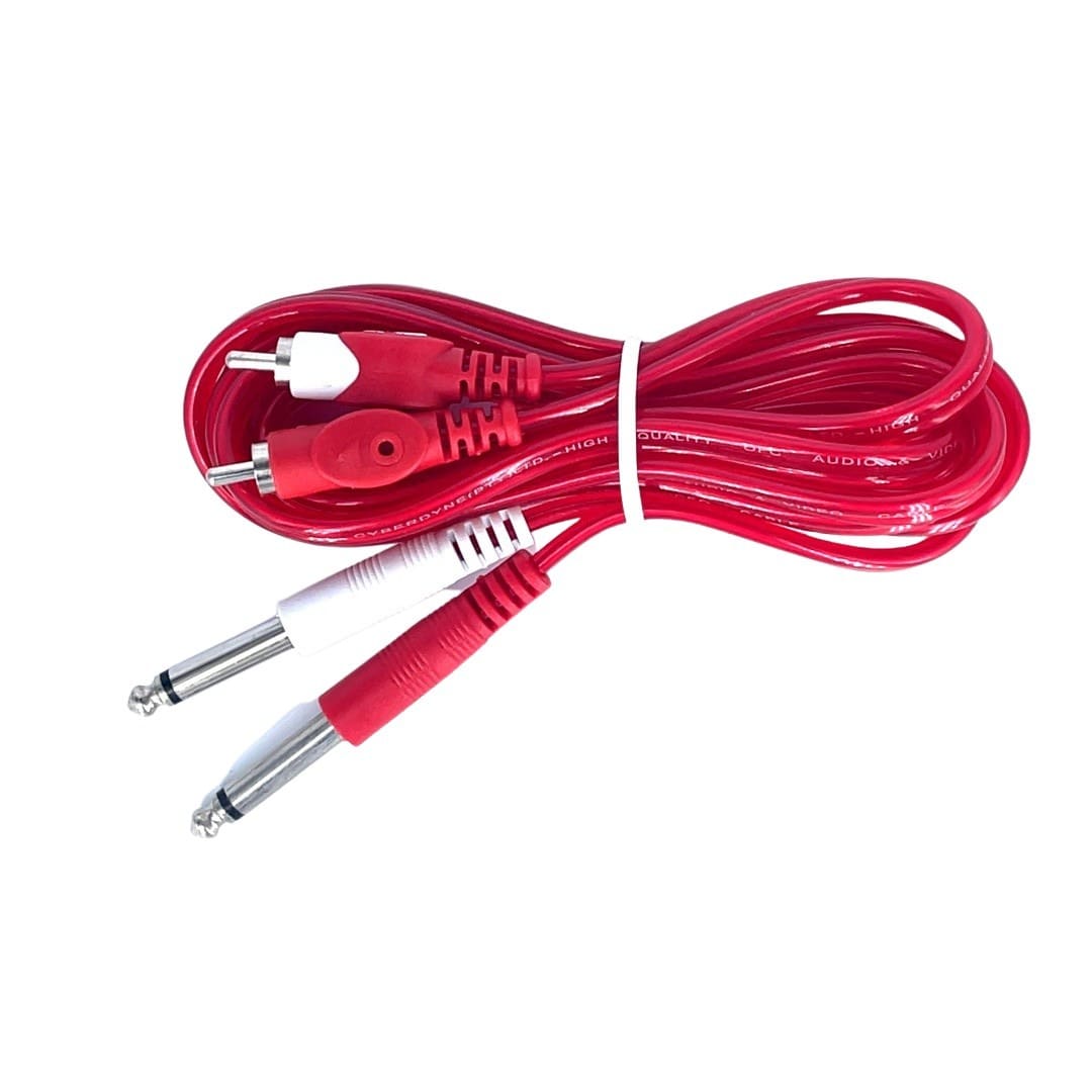 Cyberdyne CZK-790 6.35mm Mono Male (x2) to 2RCA Male Cable